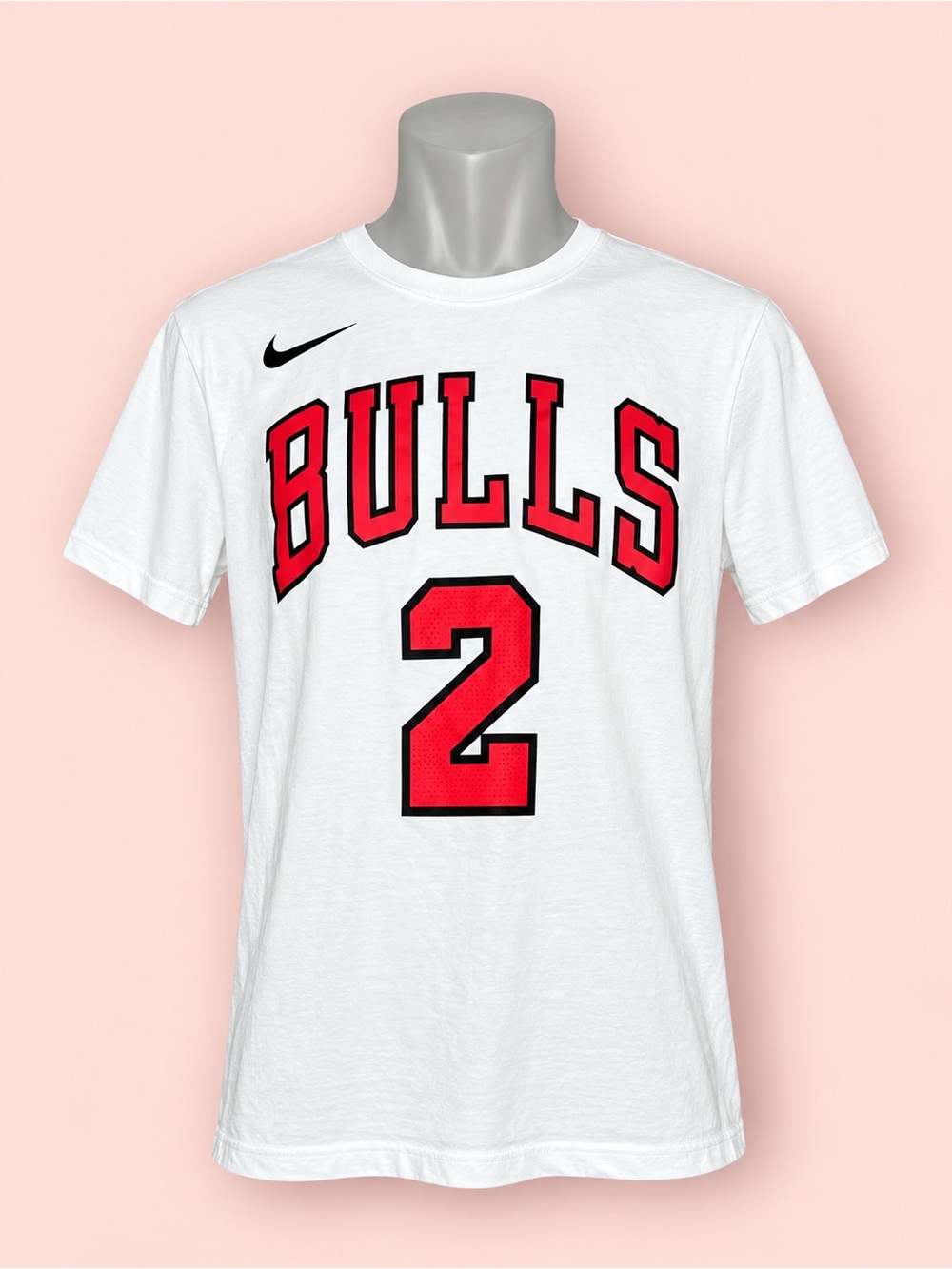 Nike Lonzo Ball Chicago Bulls White Number Tshirt Tee